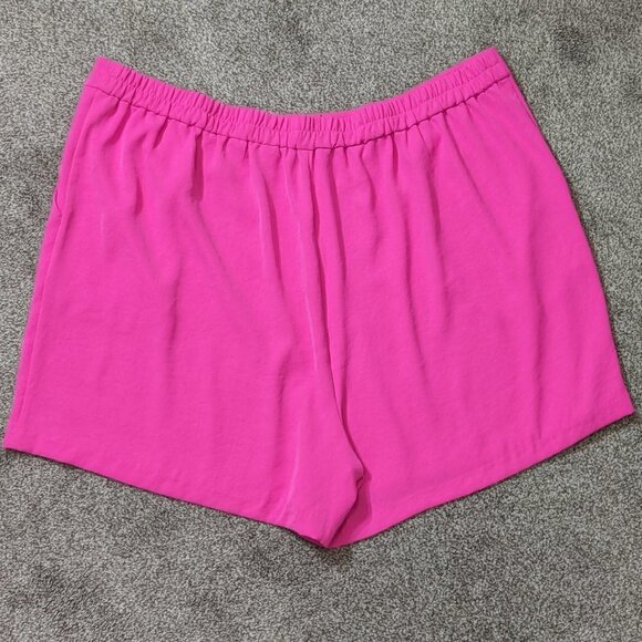 Women's SKIES ARE BLUE Pink Casual Shorts w Zipper; Size 3X - Picture 2 of 5